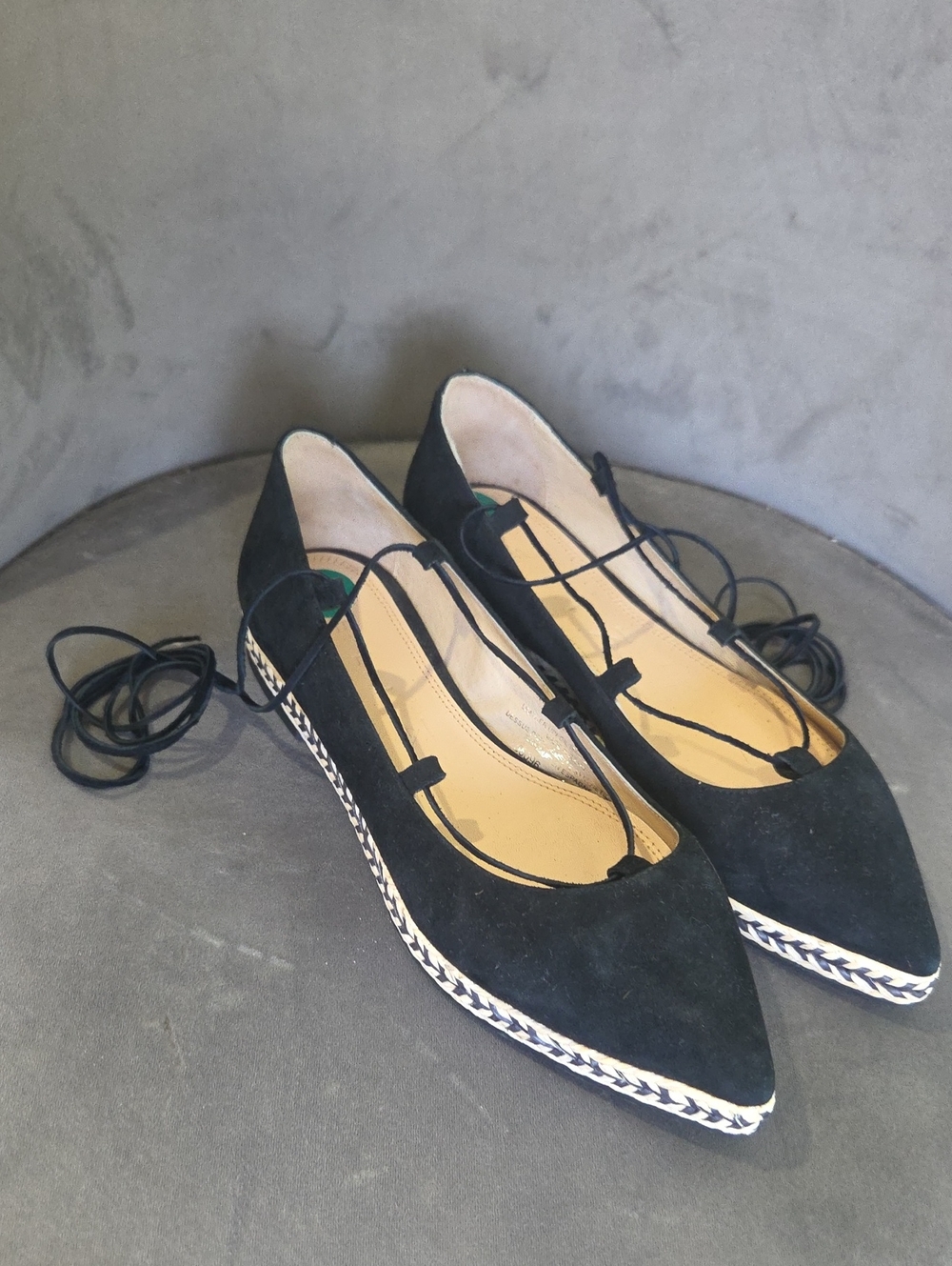 Heliā Pointed Toe Lace-Up Espadrilles
